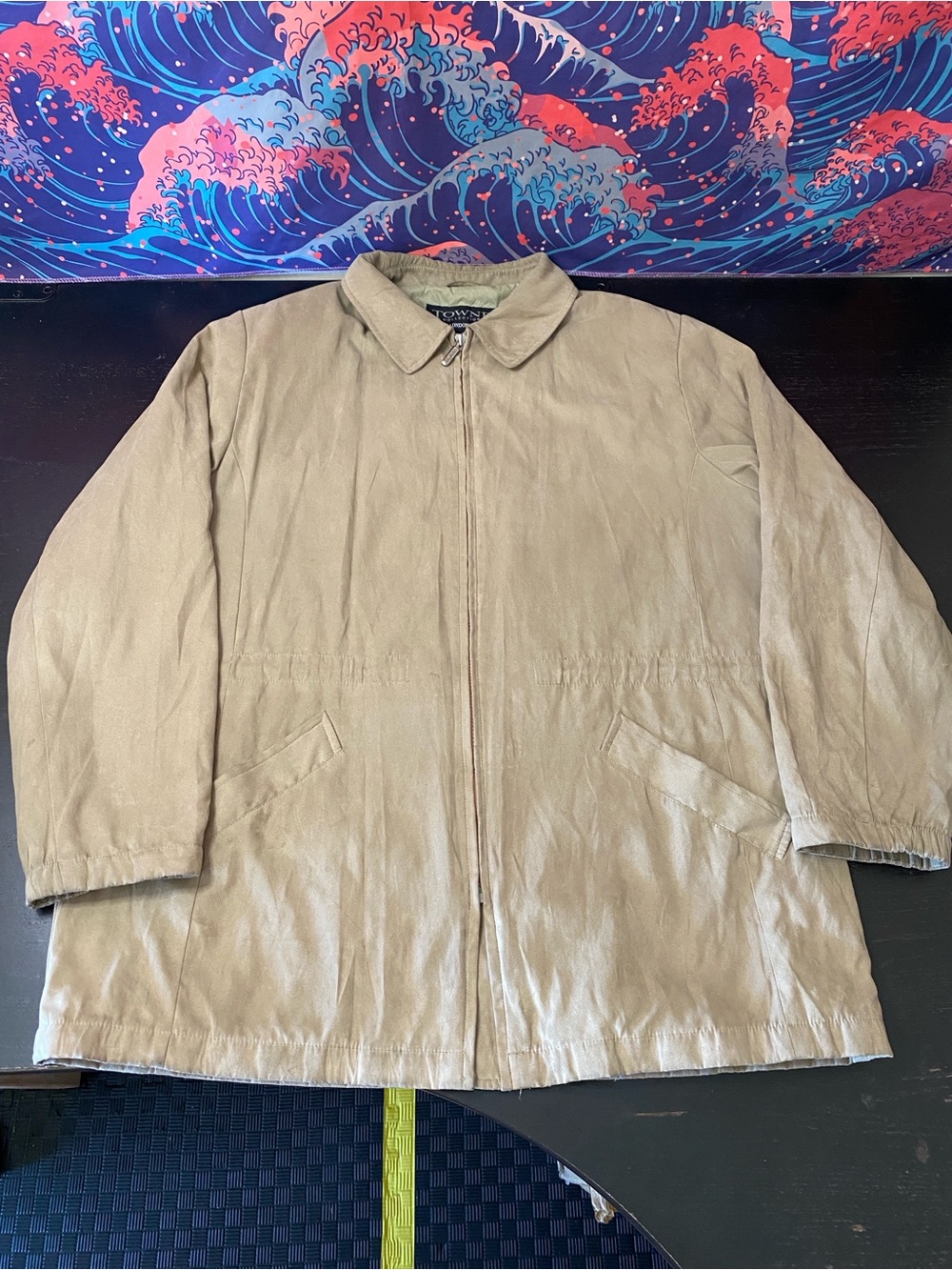 London Fog Beige Lightweight Zip-Front Shirt Jacket